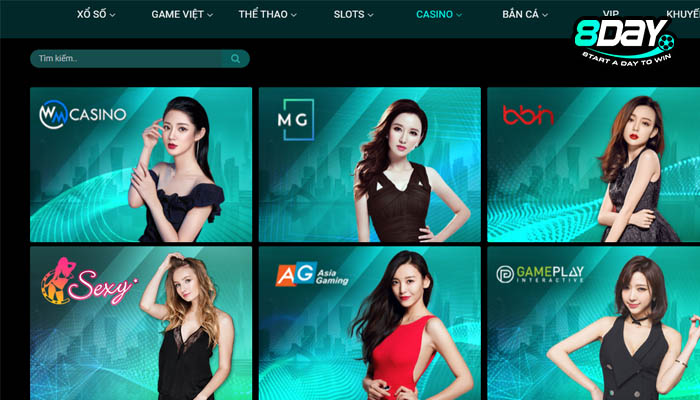 Khuyến mãi hấp dẫn casino 8day